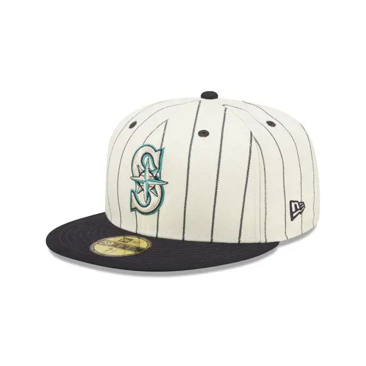 MARINERS MLB ÉCRU/RAYURES FINES TC ÉCUSSON 59FIFTY ASG 2001 S