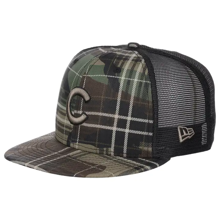 Casquette 9FIFTY Chicago Cubs à carreaux écossais et motif camouflage