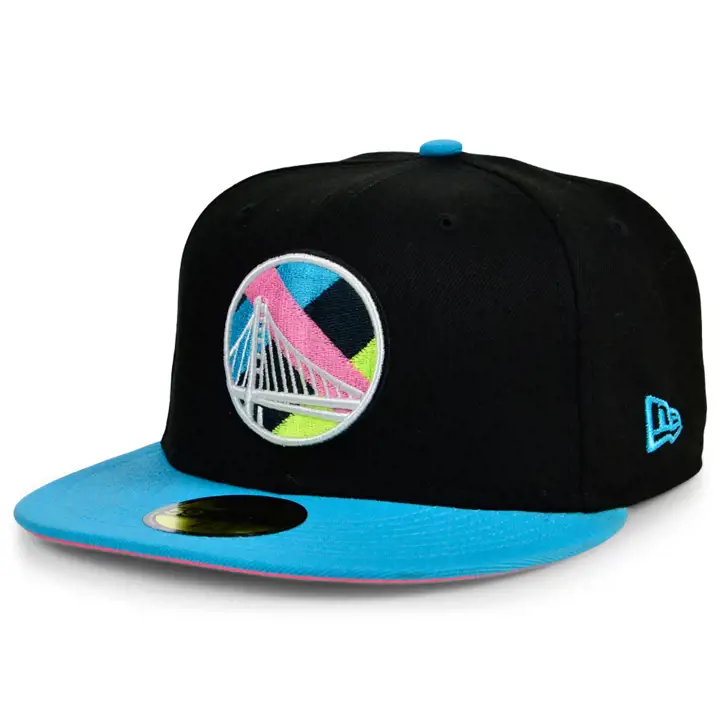 GOLDEN STATE WARRIORS NBA BLK/VICE/PNK 59FIFTY BLK/VBLUE