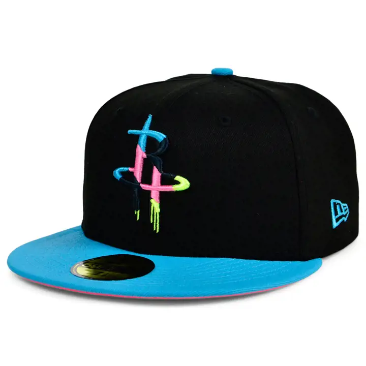 HOUSTON ROCKETS NBA NOIR/VICE/ROSE 59FIFTY NOIR/BLEU VIF