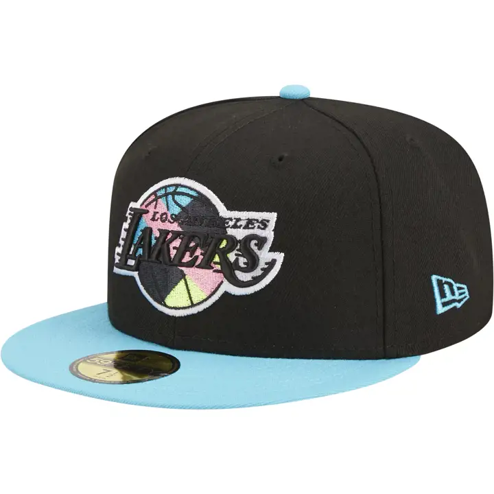 LOS ANGELES LAKERS NBA NOIR/VICE/ROSE 59FIFTY NOIR/BLEUC