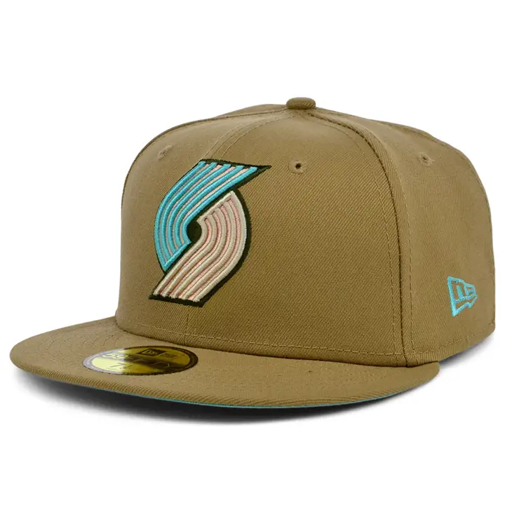 CASQUETTE 59FIFTY NBA PORTLAND TRAIL BLAZERS MENTHE/ROSE KHA