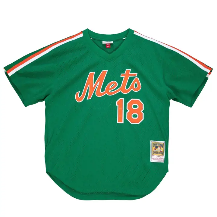 METS MLB M&N Maillot BP Mesh Authentique Darryl Strawberry kgrn