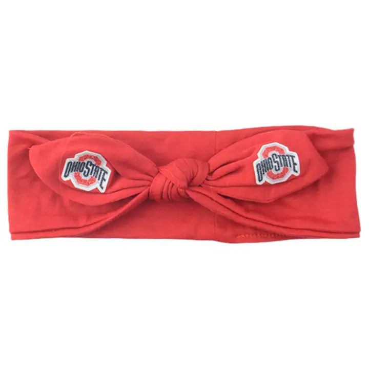 Serre-tête en coton noué Ohio State Buckeyes
