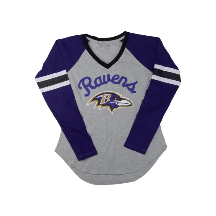 T-shirt à manches longues Femme NFL Baltimore Ravens Asterisk 21 violet