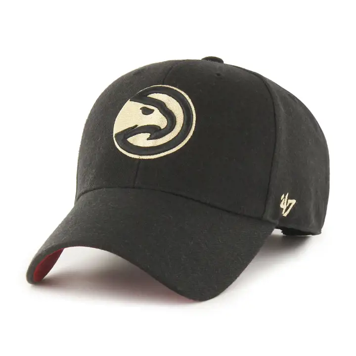 Casquette MVP '47 des Hawks d'Atlanta, Champions NBA, avec patch latéral noir