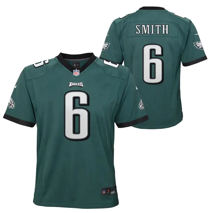 Maillot de match jeune NFL EAGLES Devonta Smith VERT