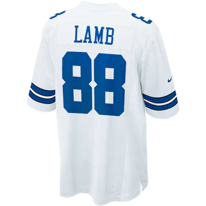 Maillot de match NFL Cowboys Ceedee Lamb BLANC