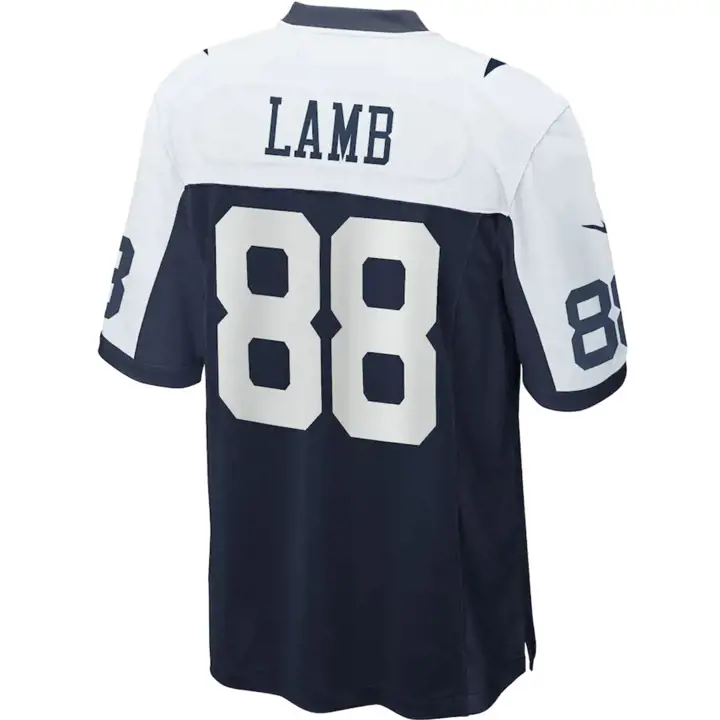 Maillot de football américain NFL COWBOYS Ceedee Lamb marine/blanc