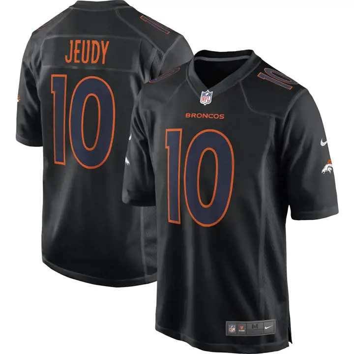 Maillot de match NFL Eclipse Denver Broncos 21 Jerry Jeudy BLK