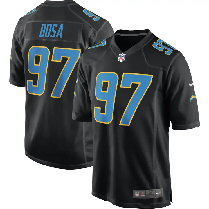 Maillot de match NFL Eclipse des Chargers de Los Angeles 21 Joey Bosa NOIR