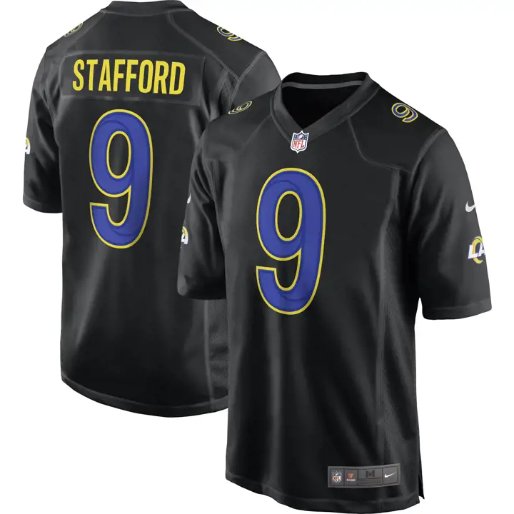 Maillot de match NFL Los Angeles Rams Eclipse 21 Matt Stafford BL
