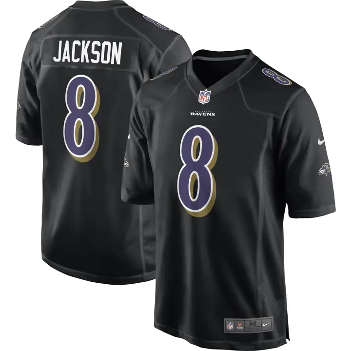Maillot de match NFL des Ravens de Baltimore 21 Lamar Jackson BL
