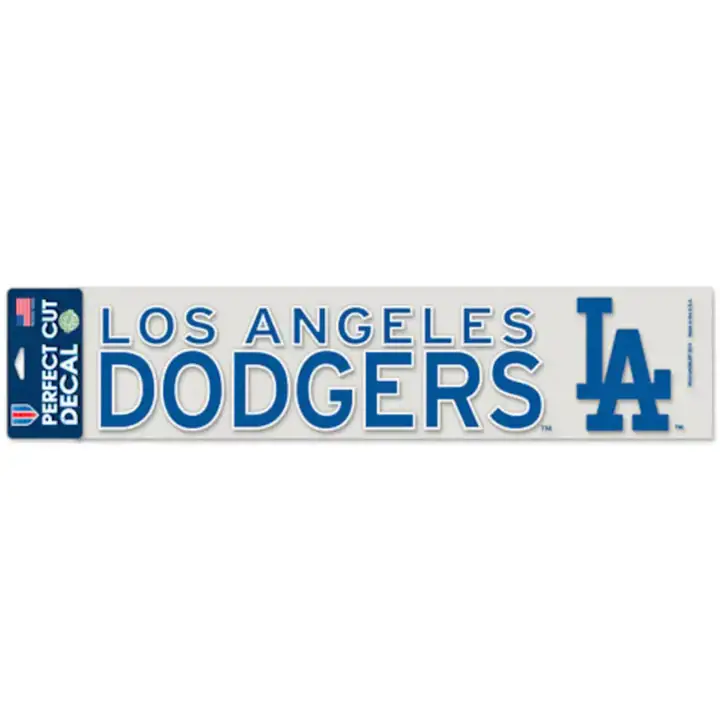 "Autocollants prédécoupés parfaits 4"x17" Los Angeles Dodgers ast"