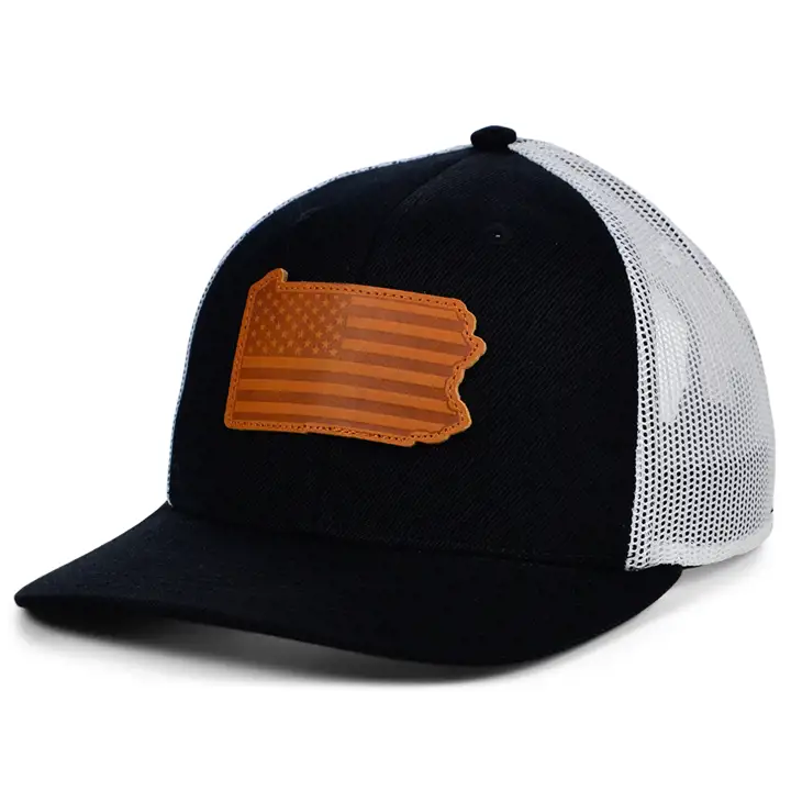 PENNSYLVANIA BW Cuir USA Patch Trucker NOI/BLC/MAR