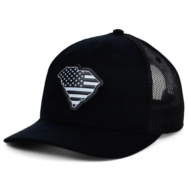 Casquette trucker SOUTH CAROLINA BLKWHTBLK avec écusson en cuir USA NOIR/BLANC/B