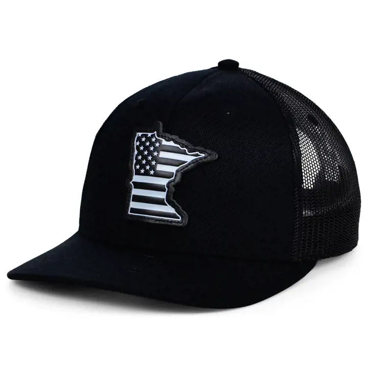 Casquette Trucker en Cuir Minnesota BLKWHTBLK États-Unis BLK/WHT/BLK