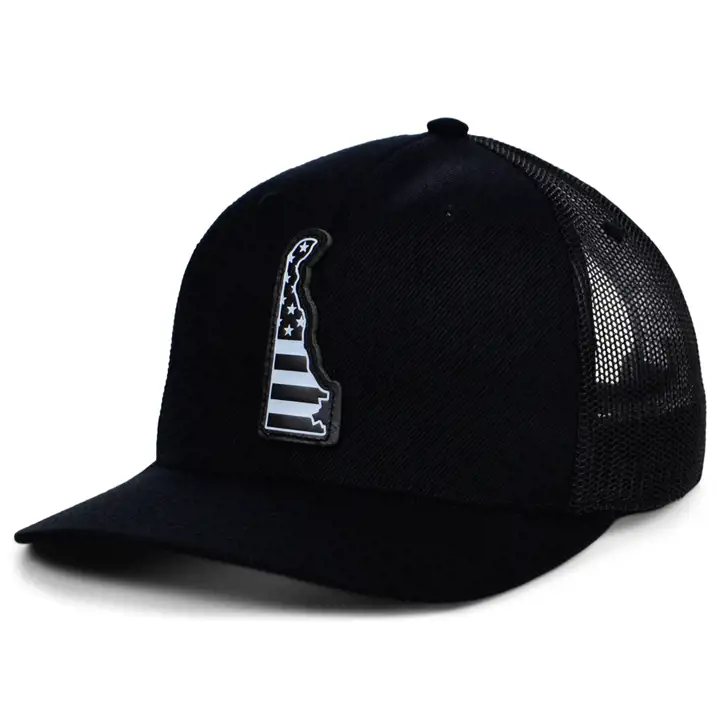 Casquette trucker BLK/WHT/BLK en cuir DELAWARE BLKWHTBLK - USA