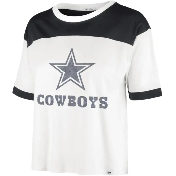 T-shirt court Dallas Cowboys NFL Billie pour femme 21 blanc/marine