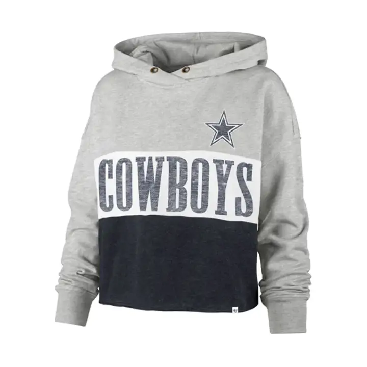 Dallas Cowboys NFL Sweat à capuche court Lizzy Femme 21 gris/blanc/marine