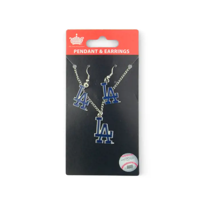 Boucles d'oreilles et pendentif Los Angeles Dodgers - Modèle État