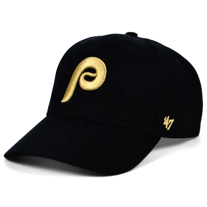 Casquette MVP 47 MLB des Phillies de Philadelphie avec patch latéral, noire