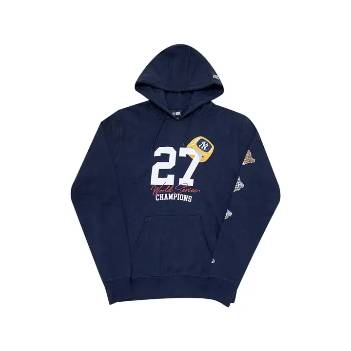 New York Yankees MLB NE Hoodie Count the Rings Bleu marine