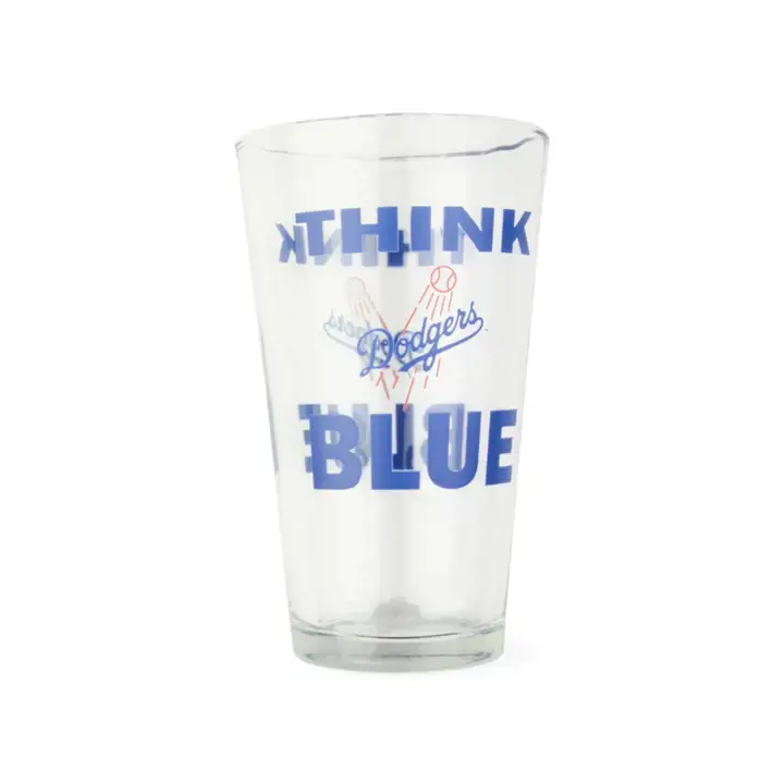 Verre à pinte de 16 oz à slogan des Dodgers de Los Angeles ast