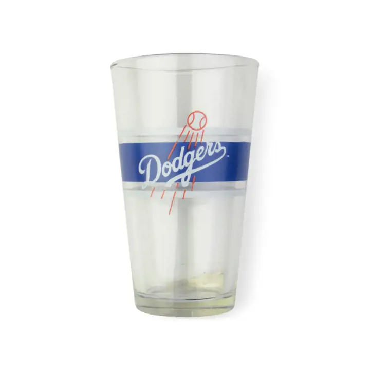 Verre à pinte rayé Los Angeles Dodgers de 16 oz