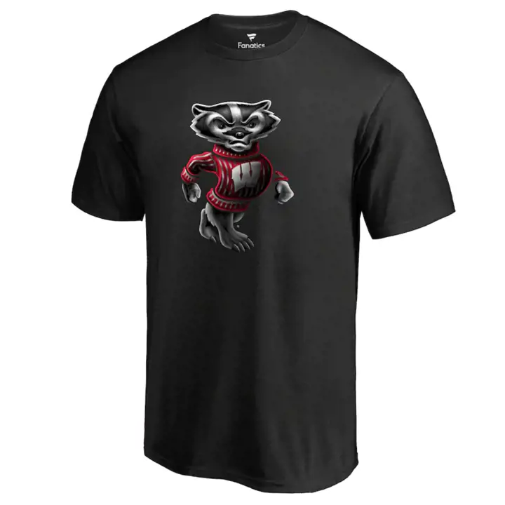 T-shirt mascotte NCAA Midnight WisconsinB 2F BLK