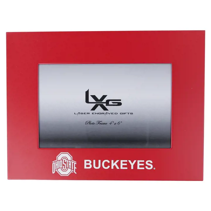 Cadre photo en métal mat Ohio State Buckeyes 4x6 Rouge