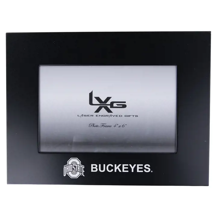 Cadre photo en métal mat Ohio State Buckeyes 4x6, noir