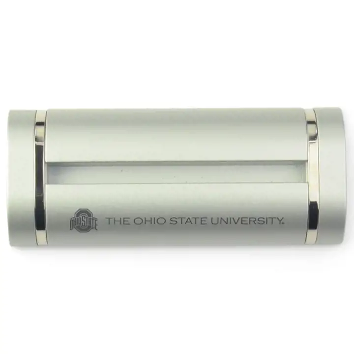 Porte-cartes de bureau bicolore Ohio State Buckeyes silv