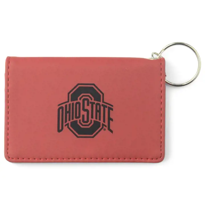 Porte-cartes d'identité en velours Ohio State Buckeyes rouge