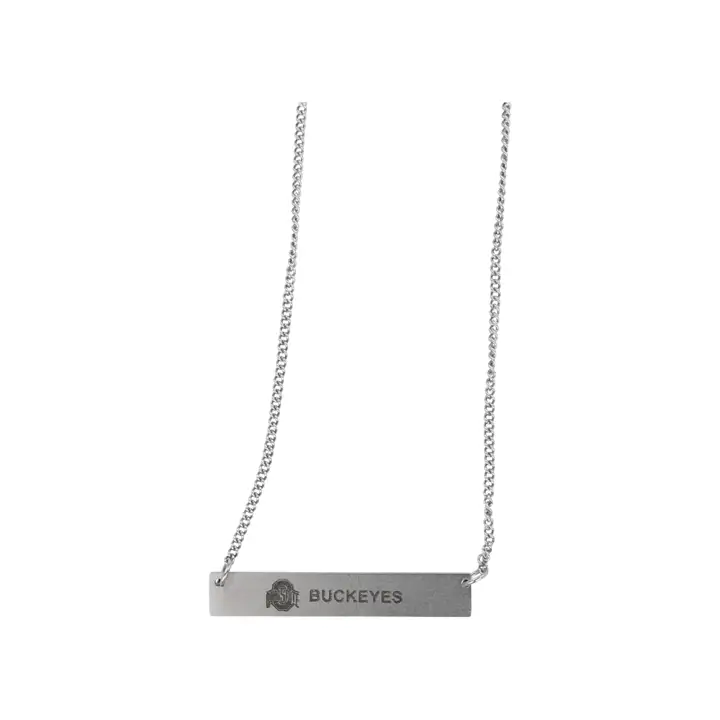 Collier barre métallique Ohio State Buckeyes arg.