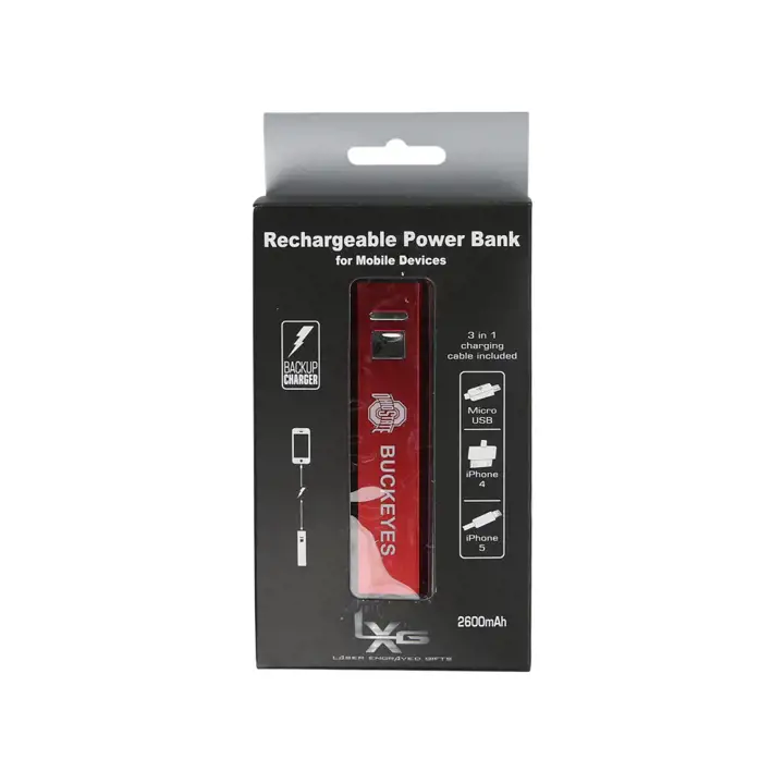 Batterie externe Ohio State Buckeyes rouge