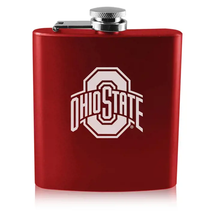 Flacon de hanche à l'ancienne Ohio State Buckeyes Rouge
