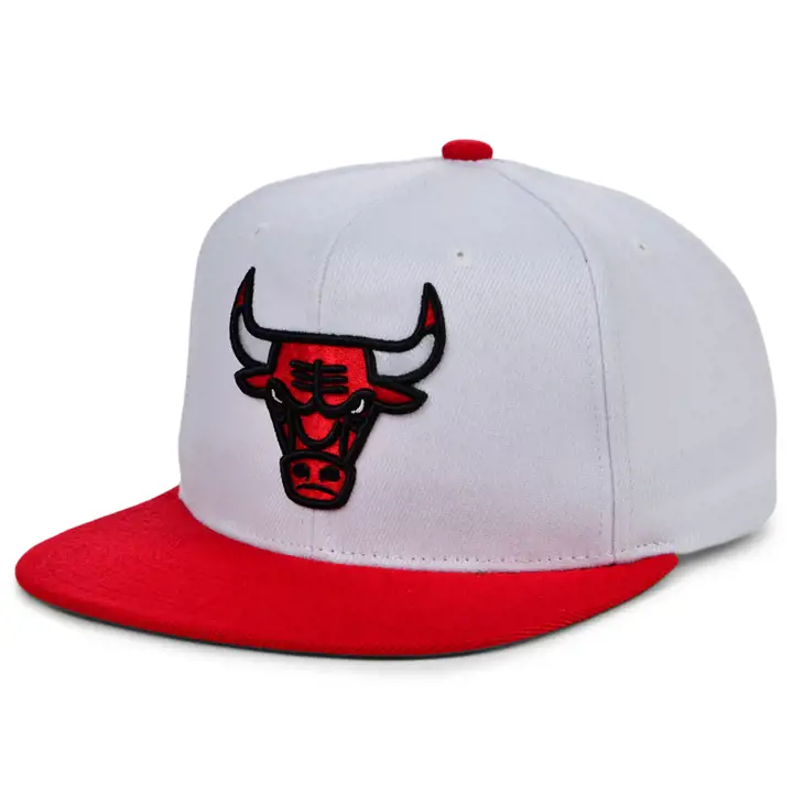 CHICAGO BULLS NBA XL FINALS PATCH SNAPBACK blanc/ROUGE