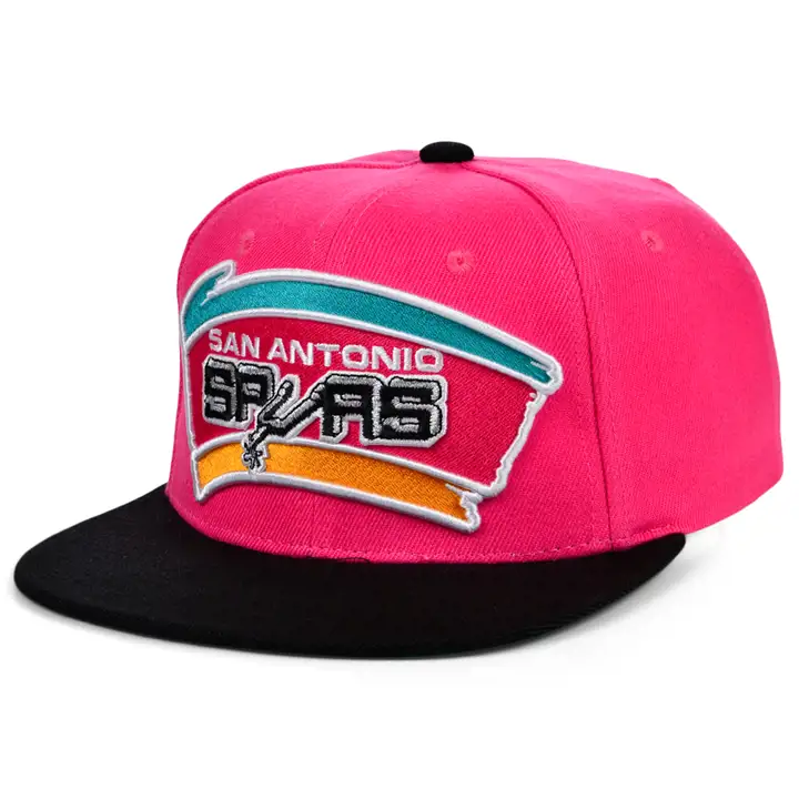 CASQUETTE SNAPBACK SAN ANTONIO SPURS HWC XL WORDMARK rose/noir