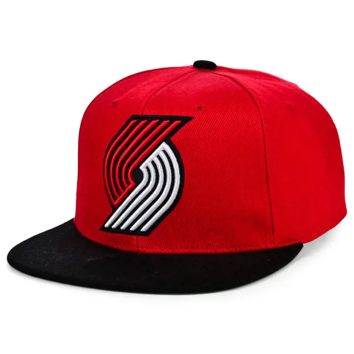 PORTLAND TRAIL BLAZERS NBA XL CASQUETTE LOGO SNAPBACK ROUGE/noir