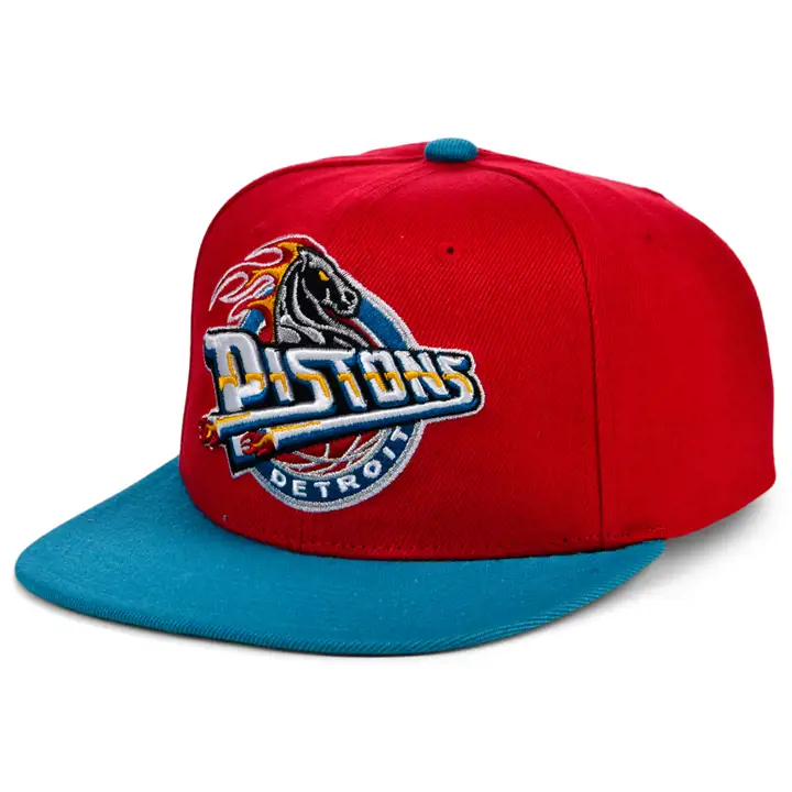 CASQUETTE SNAPBACK HWC XL WORDMARK ROUGE/TURQUOISE DETROIT PISTONS