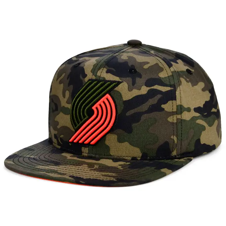 CASQUETTE SNAPBACK CAMOUFLAGE NÉON POP NBA PORTLAND TRAIL BLAZERS Forêt