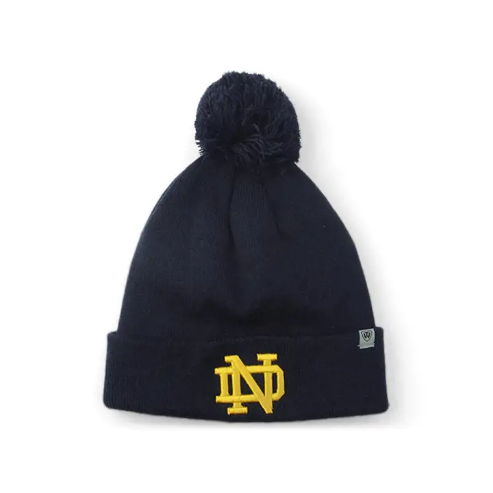 Bonnet pompon bleu marine Notre Dame Fighting Irish NCAA Core