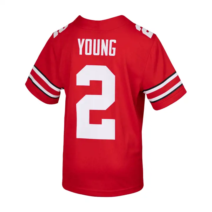 Maillot de match réplique NCAA rouge pour jeune Ohio State Buckeyes
