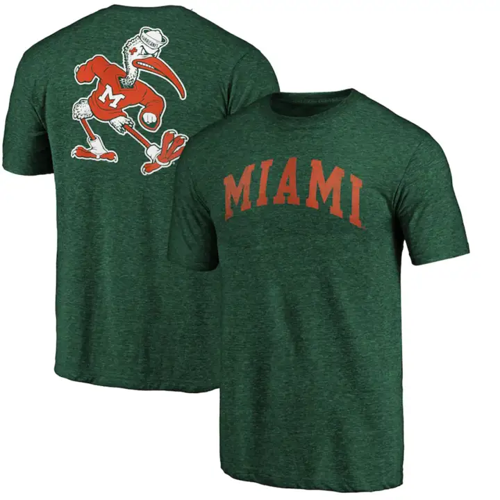 T-shirt Miami Hurricanes NCAA Vintage Two-Hit Arch vert