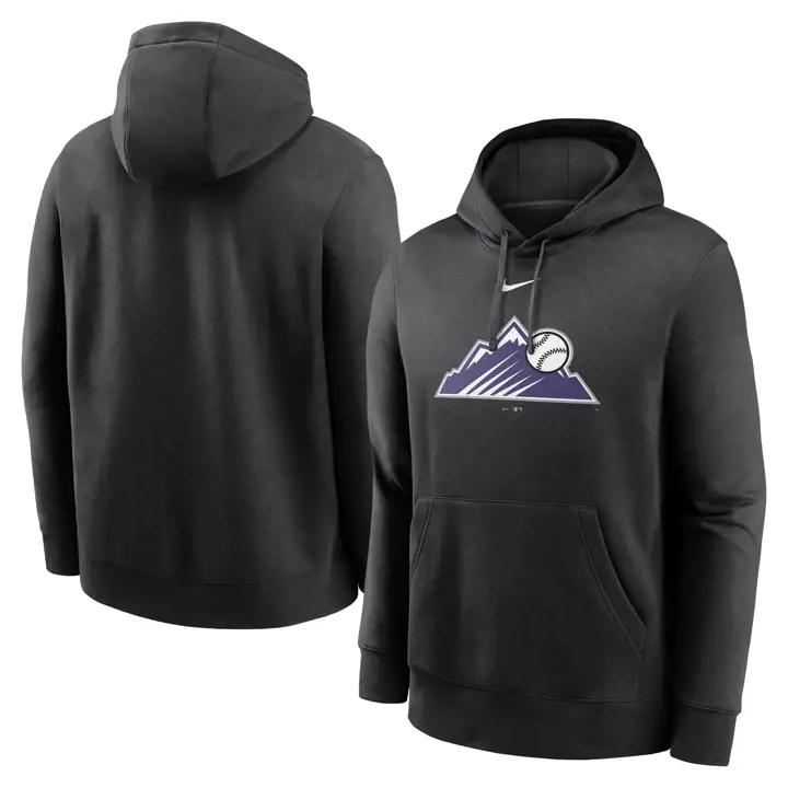 Colorado Rockies MLB Nike Club Molleton à Capuche Noir
