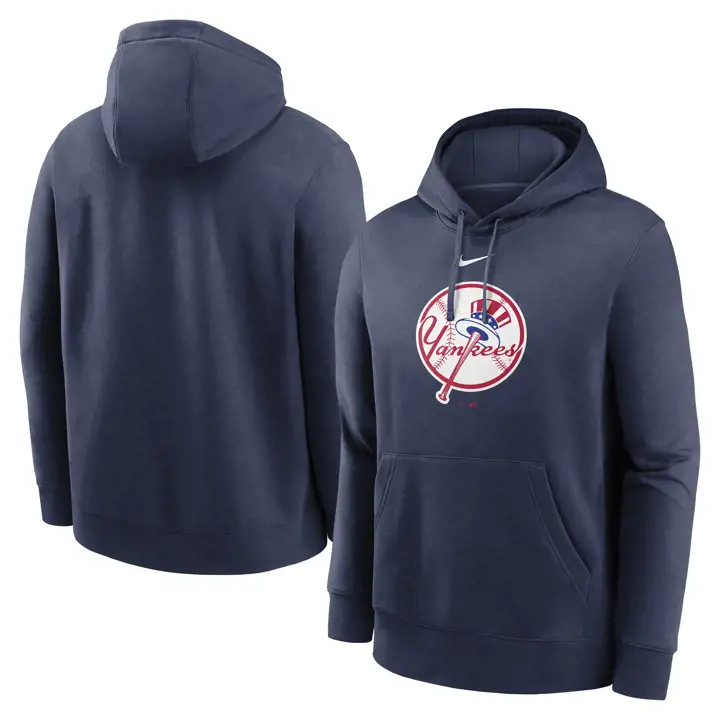 New York Yankees MLB Nike Club Fleece Hoodie Marine
