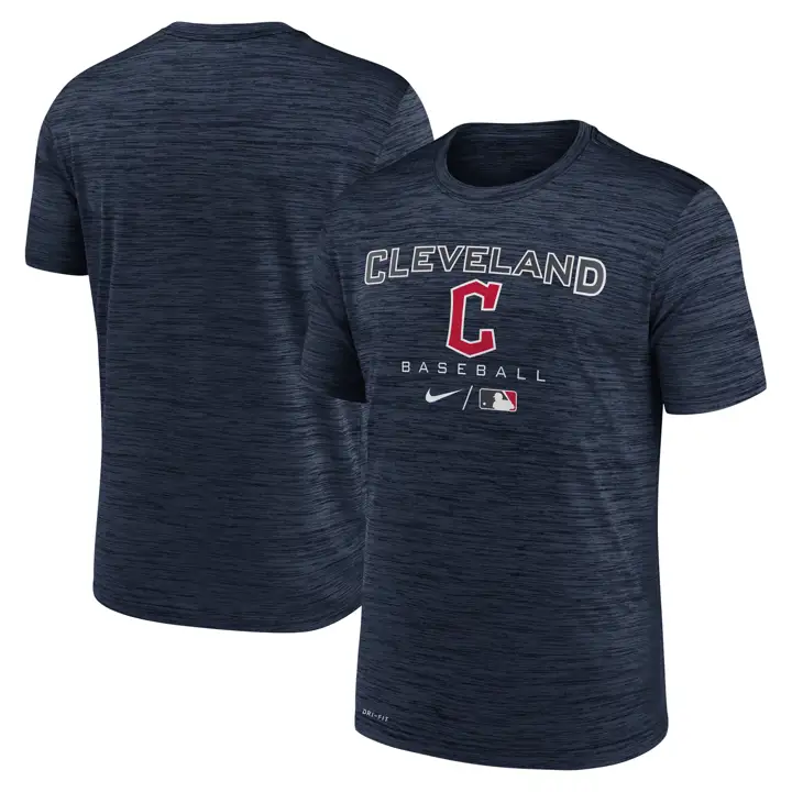 T-shirt bleu marine Cleveland Guardians MLB Legend Velocity