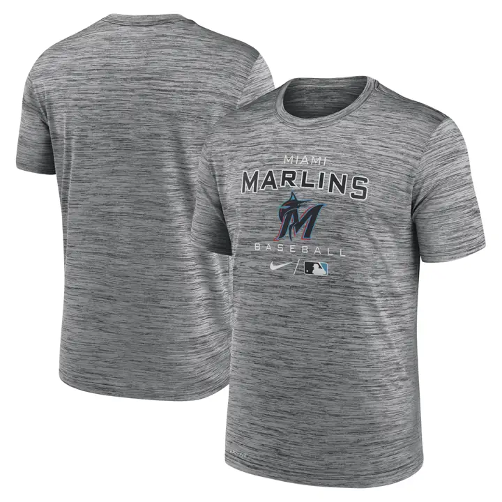T-shirt Miami Marlins MLB Legend Velocity Anthracite