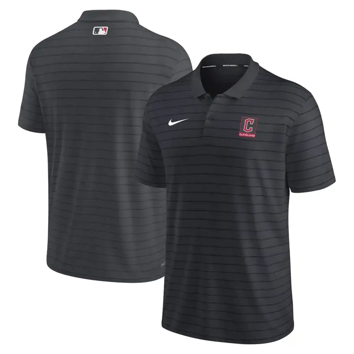 Polo rayé Cleveland Guardians MLB AC bleu marine